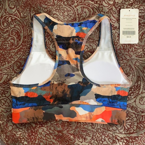 Fabletics Large Zion print racer back sports bra - Picture 2 of 4